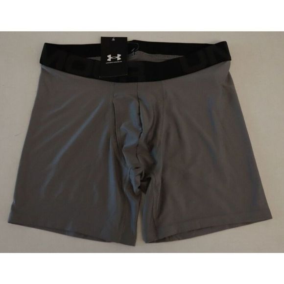 Under Armour 1332663 066 Men's Sz M Gray/Black Tech 6" Boxerjock Briefs - Picture 1 of 4